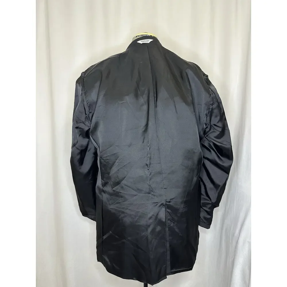 46L Slim Blazer Black Wool 2 Button Mens 3XL 48